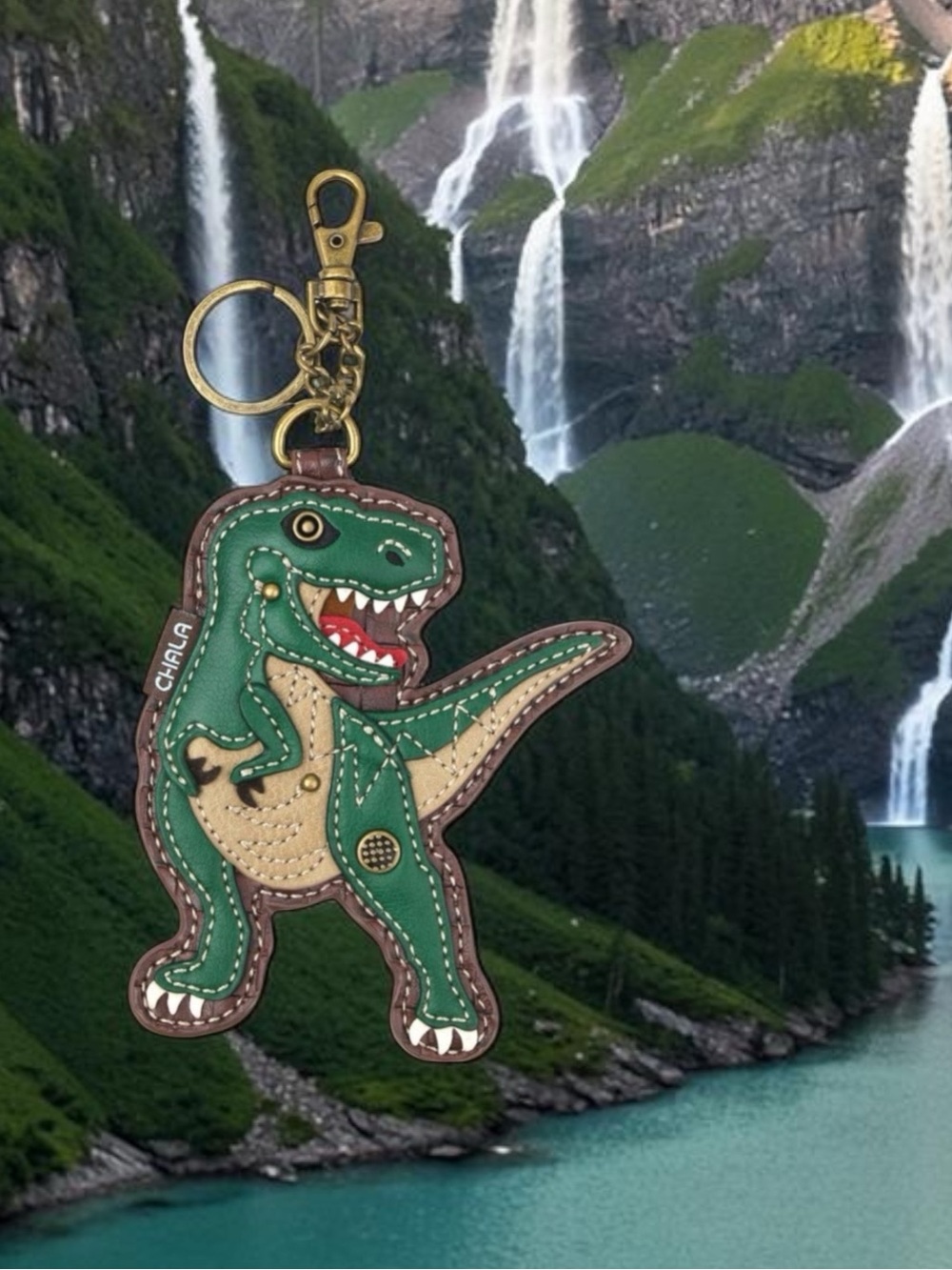 Chala T-Rex bag charm coin purse key fob keychain NWT - Picture 5 of 8